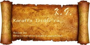 Karaffa Izidóra névjegykártya